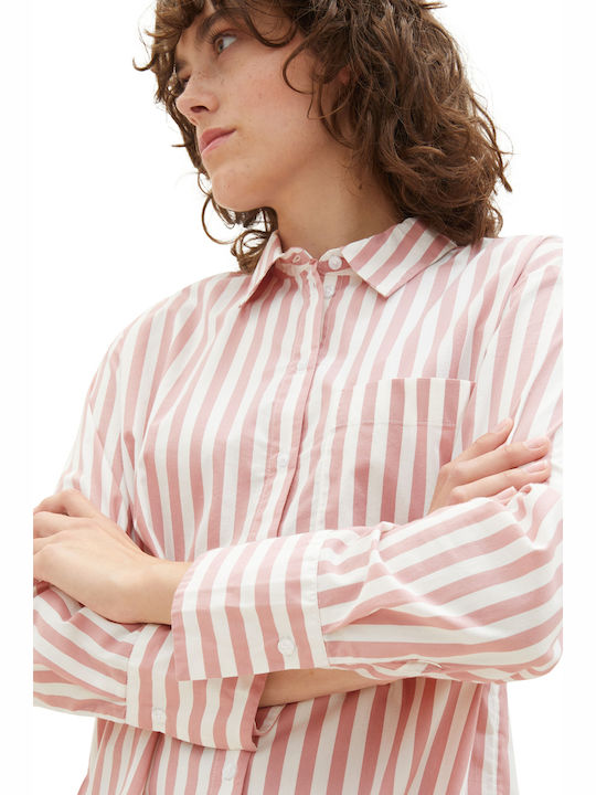 Langärmelig Damen Hemd Pink (32420) Gestreift