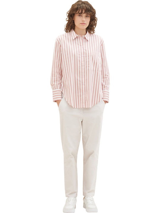 Langärmelig Damen Hemd Pink (32420) Gestreift