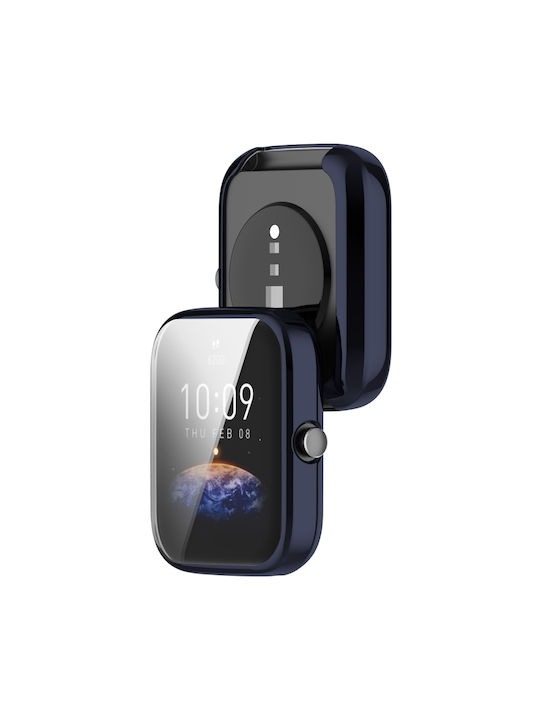 Full Coverage Θήκη Σιλικόνης σε Μπλε χρώμα για το Amazfit Bip 3 / Bip 3 Pro