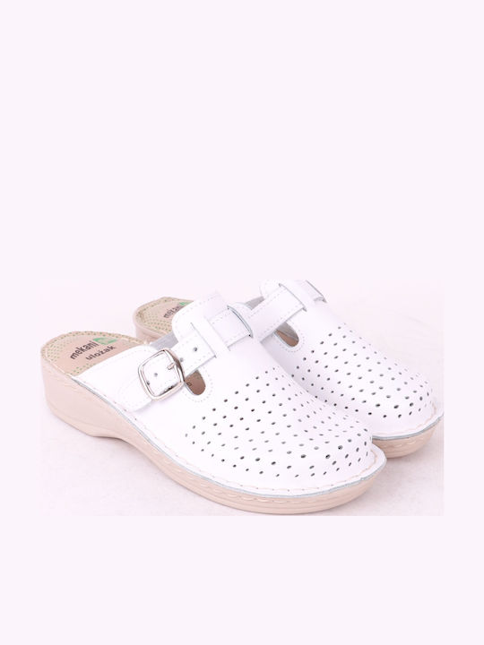 Comfort Way Shoes Γυναικεία Ανατομικά Σαμπό Λευκά