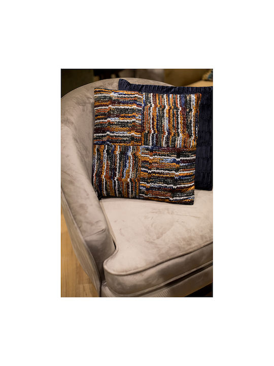 InTheBox Възглавница За Диван Relief От Кадифе Син 45x45см