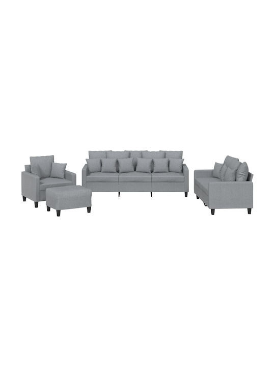 Σετ Σαλονιού 3-Sitzer & 2-Sitzer & Sessel & Hocker