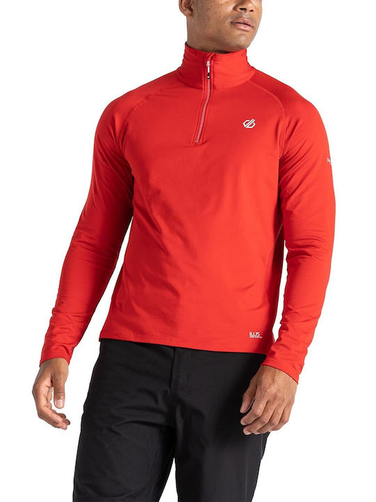 Dare2b Men's Athletic Long Sleeve Blouse with Zipper Red