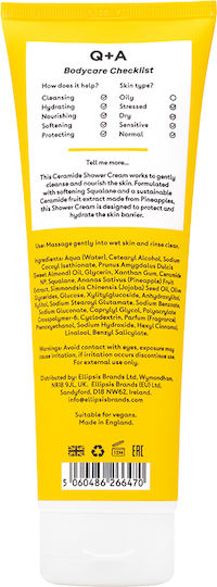 Q+A Natural Skincare Κρεμώδες Αφρόλουτρο με Ceramides & Άρωμα Τροπικά Φρούτα 250ml