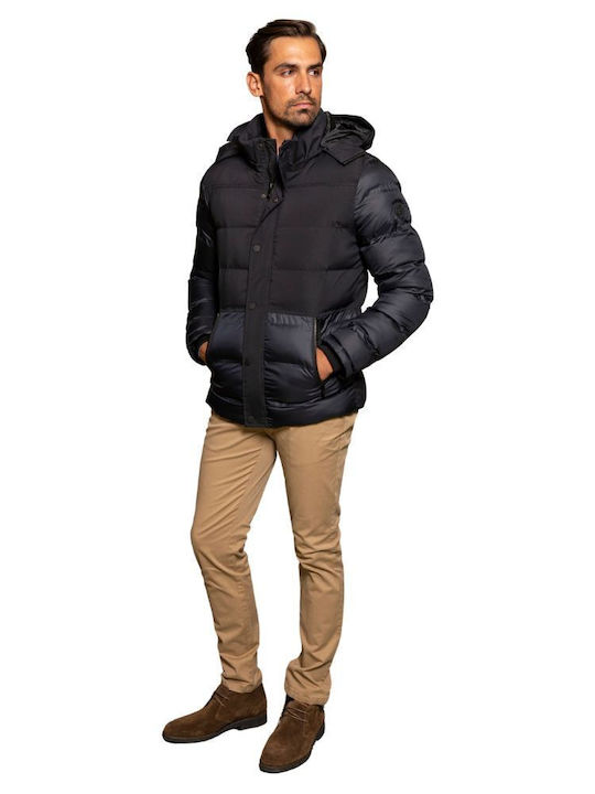 Beneto Maretti Men's Winter Puffer Jacket NAVY BLUE