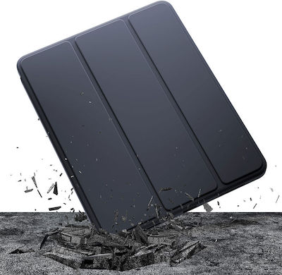 3MK Flip Cover Plastic Rezistentă Negru (Galaxy Tab A9 8.7)