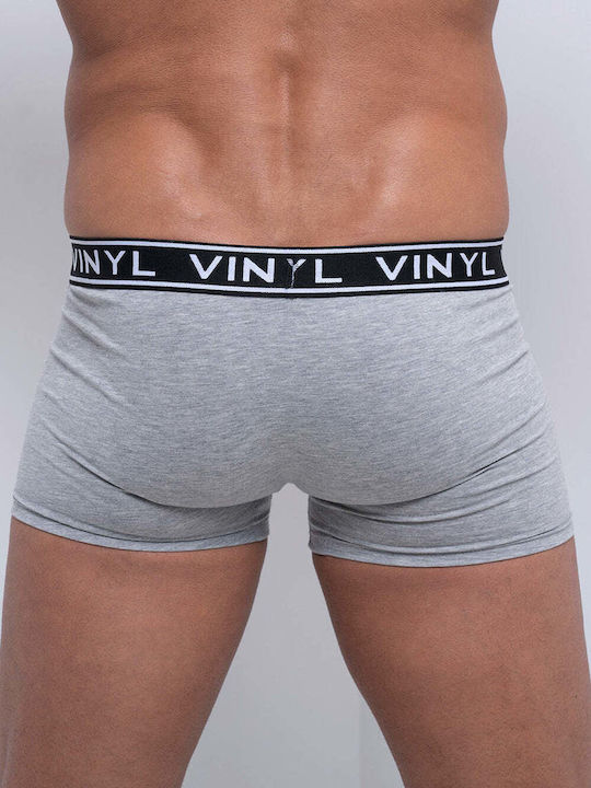 Vinyl Art Clothing Men's Boxers Grey with Patterns 3Pack