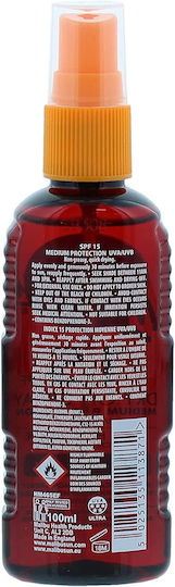 Malibu Dry Oil Αδιάβροχο Αντηλιακό Λάδι Σώματος SPF15 σε Spray 100ml