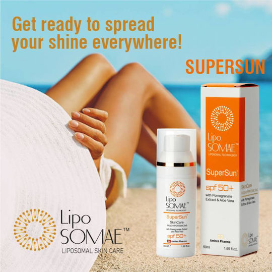 Lipo Somae Super Sun Αντηλιακή Κρέμα Προσώπου SPF50+ 50ml