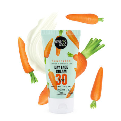 Organic Shop Carrot Sunscreen Cream Face SPF30 50ml