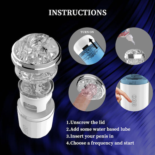 Lilo USB Electric Penis Lengthening Suction Pump - Masturbator Rechargeable Waterproof with 10 Vibration Modes Masturbator with Vibration Black