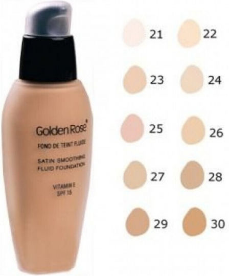 Golden Rose Satin Smoothing Fluid Foundation SPF15 34ml