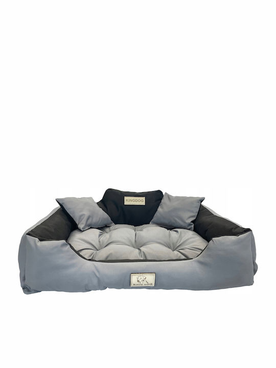 KingDog Canapea Pat pentru câini Gri 115x95cm.