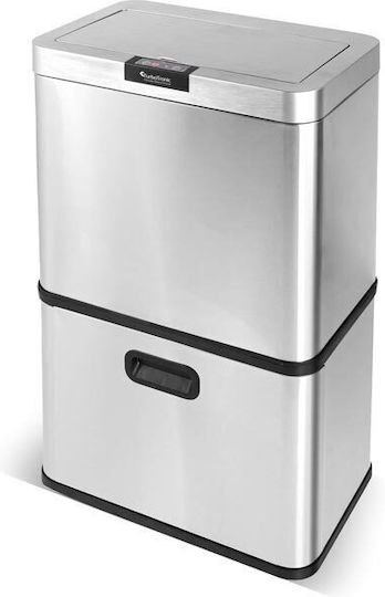 Turbotronic Waste Bin from Inox Steel with Sensor 60lt