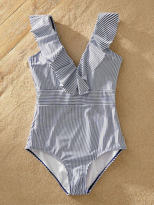 iEFiEL Costum de baie pentru copii Întreg White - Blue