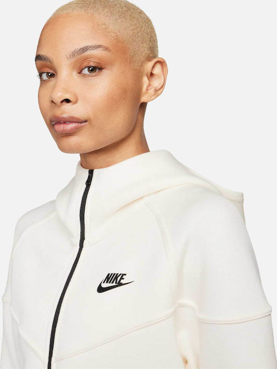 Women's Sweatshirt Jacket Hooded Beige