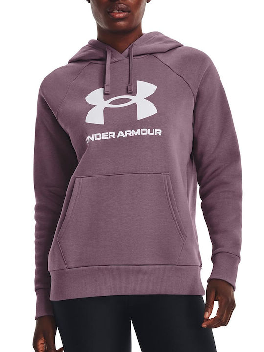 Under Armour Rival Women's Hooded Fleece Sweatshirt Purple