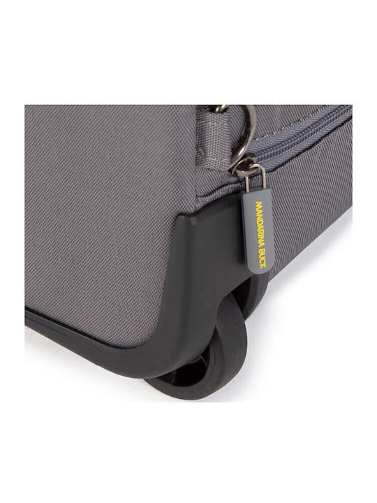 Mandarina Duck Smile And Go Cabin Fabric Gray Suitcase With 4 Wheels Height 52cm