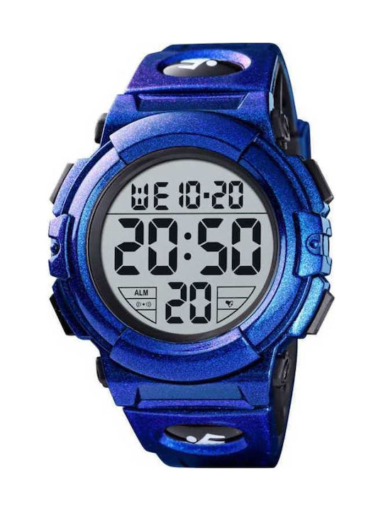 Skmei 1258 Digital Men's Watch 50mm Battery with Rubber Strap Blue