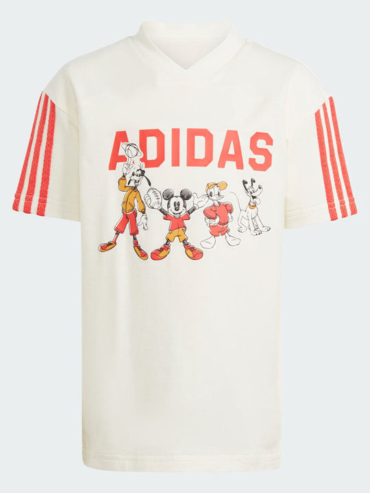Kids' Set with Shorts Summer 2pcs Off White / Bright Red x Disney Mickey Mouse