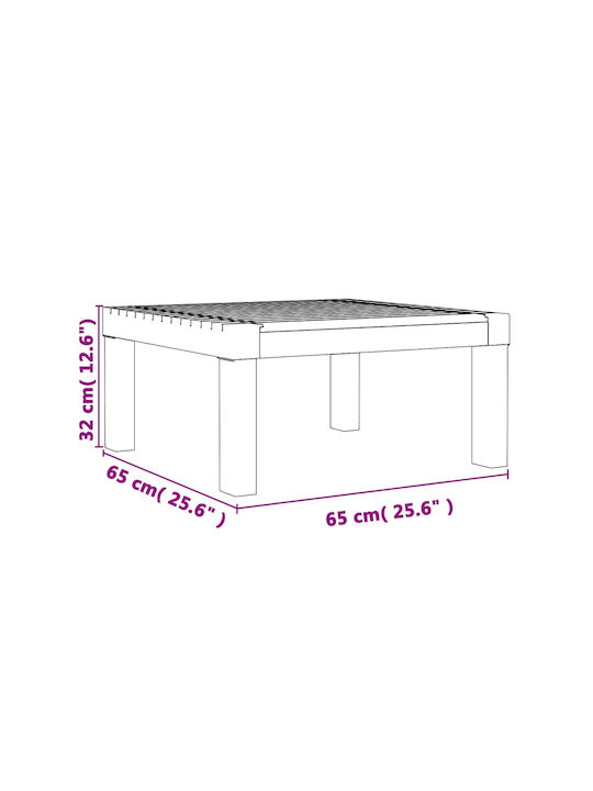Sunbed Single Plastic with Cushion White 65x65x32cm.