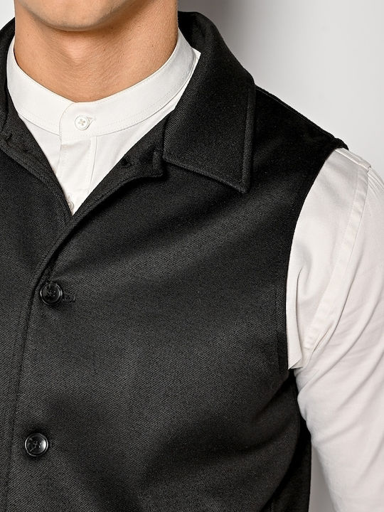 Men's Vest Slim Fit Black