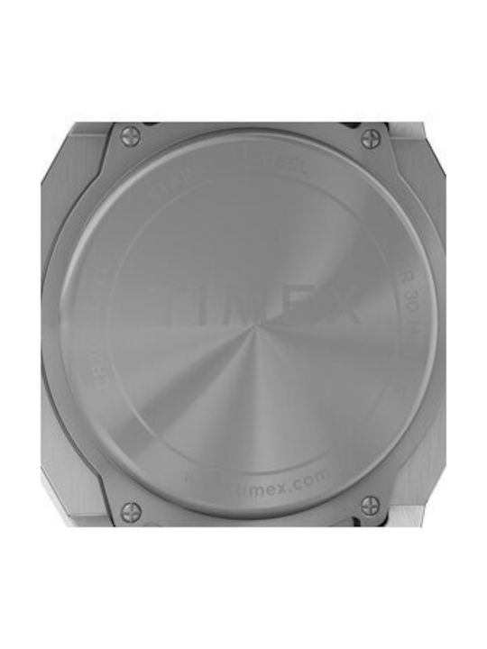 Timex T80 Ανδρικό Ρολόι Μπαταρίας με Ασημί Μεταλλικό Μπρασελέ