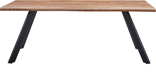 Aosa Τραπεζαρίας Honey Maple/Μαύρο 160x90x76εκ. Aosa Τραπεζαρίας Honey Maple/Μαύρο 160x90x76εκ.