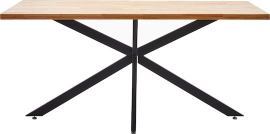 Dryopis Τραπεζαρίας Φυσικό/μαύρο 160x80x75εκ. Dryopis Τραπεζαρίας Φυσικό/μαύρο 160x80x75εκ.