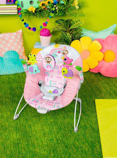 Bright Starts Elektrisch Baby Relax Paradise mit Vibration Pink Paradise für Kind bis 9kg