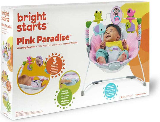 Bright Starts Elektrisch Baby Relax Paradise mit Vibration Pink Paradise für Kind bis 9kg