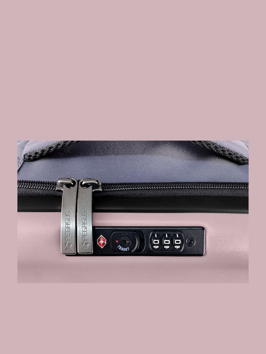 Pegasus Valiză de Călătorie Cabină Dură Roz cu 4 roți Înălțime 55cm