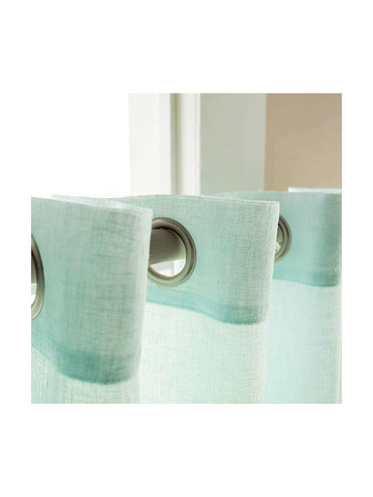 Gofis Home Curtain with Grommet Combe 502 18 Aqua 20-04-502/18 140x280cm
