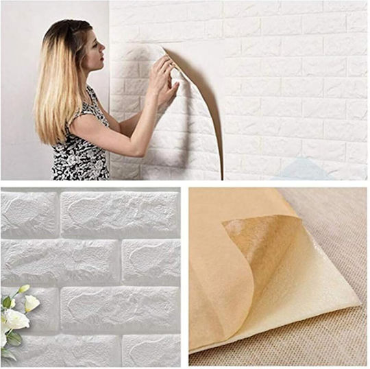 3D Wall Panels Adhesive Pink 77x70cm