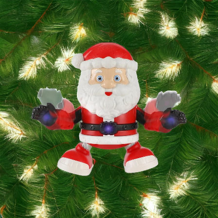 Leuchtender Dekorativer Weihnachtsmann Batterie mit Musik Rot Heiliger