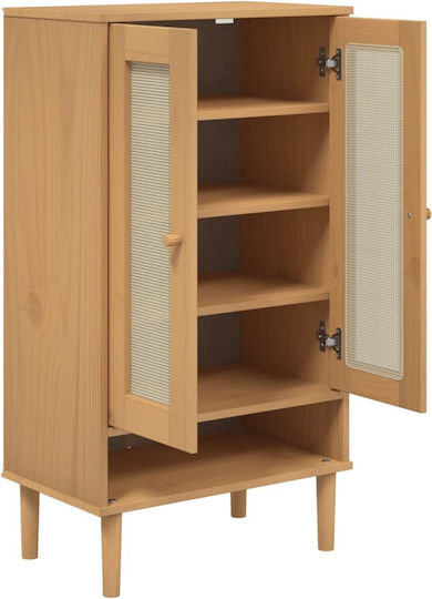 Shoe Organizer Brown 59.5x35x107cm