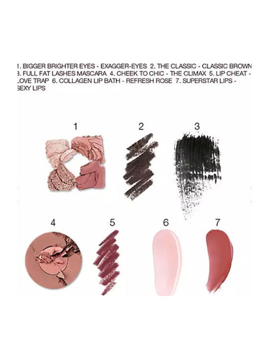 Charlotte Tilbury The Supermodel Look Сет за грим за Лице, Очи и Устни с козметична чанта Deep 8бр Charlotte Tilbury The Supermodel Look Сет за грим за Лице, Очи и Устни с козметична чанта Deep 8бр