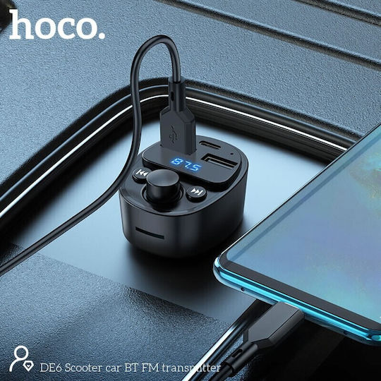 Hoco FM Transmitter Αυτοκινήτου DE6 mit Bluetooth / USB / MicroSD