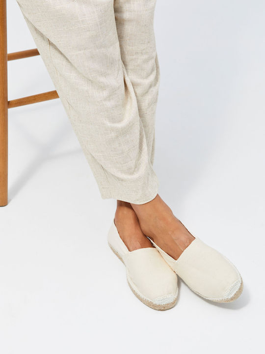 Stoff Herren Espadrilles in Beige Farbe