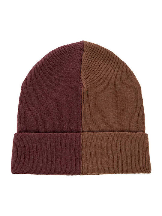 Duo Tone Beanie Unisex Strickmütze in Braun Farbe