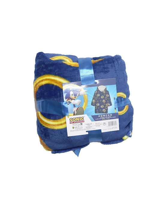 Sega Одеяло Флийс Sonic The Hedgehog Cozy Plush Polar Blanket Poncho Синьо 60x72cm