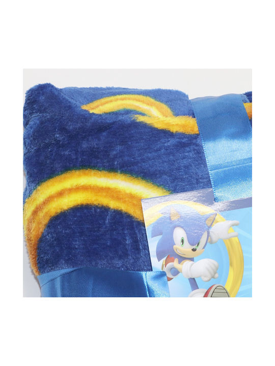 Sega Одеяло Флийс Sonic The Hedgehog Cozy Plush Polar Blanket Poncho Синьо 60x72cm