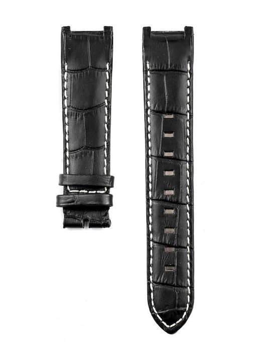 Bobroff Δερμάτινο Λουράκι Μαύρο 21mm