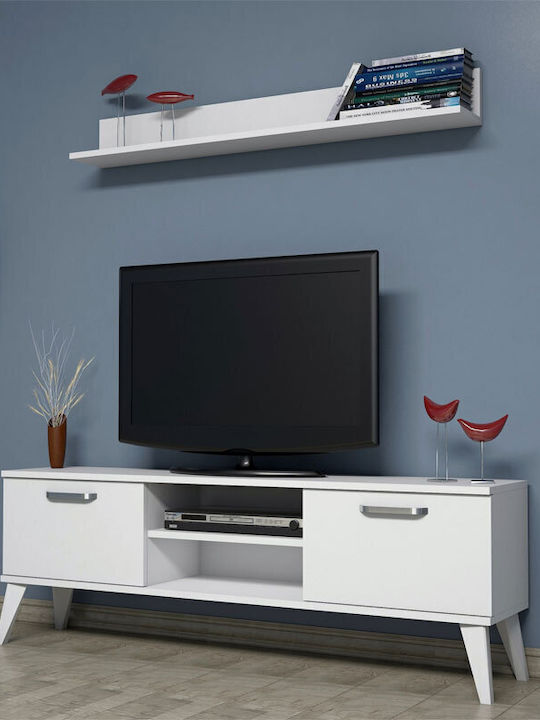 TV-Ständer White Μ150xΠ30xΥ50.6cm