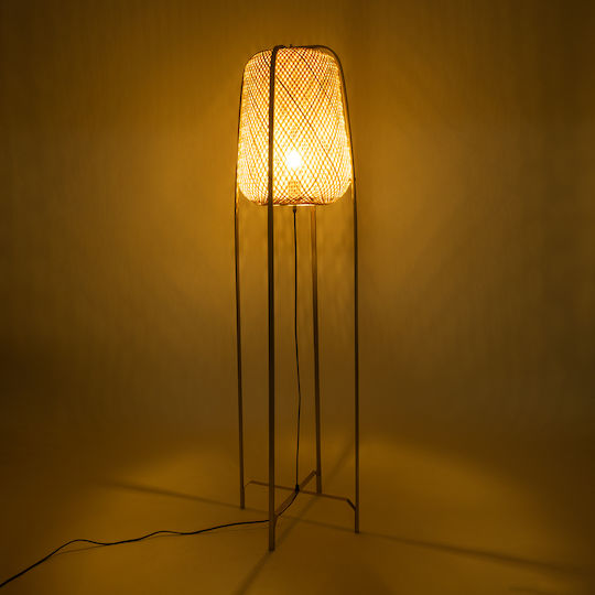 GloboStar Meilani Floor Lamp H150xW40cm. with Socket for Bulb E27 Gold