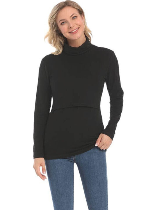 Queen Mother Maternity Top black