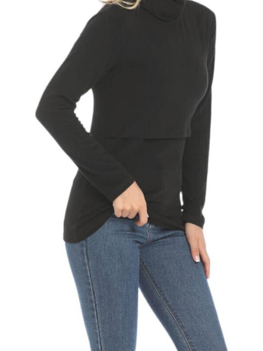 Queen Mother Maternity Top black