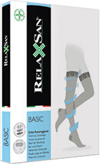 Relaxsan Socks Thigh High with Silicone 12-17 mmHg Beige