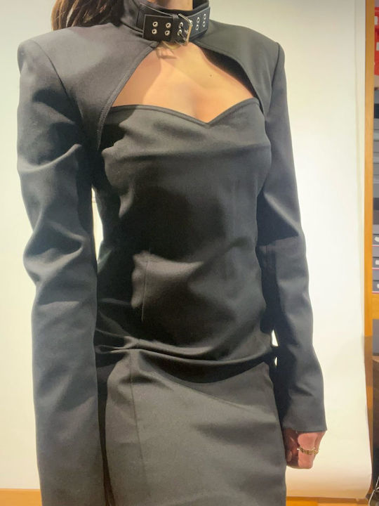 Moschino Scurt Blazer pentru femei Sacou Black