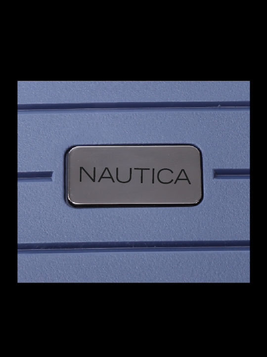 Nautica Large Hard Travel Suitcase Black with 4 Wheels Height 75cm